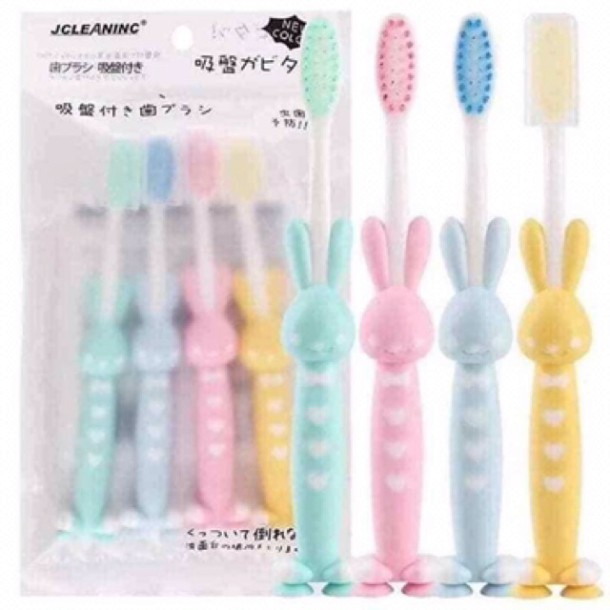 Bàn chải cho bé hình gấu thỏ ngộ nghĩnh( sét 4 chiếc)