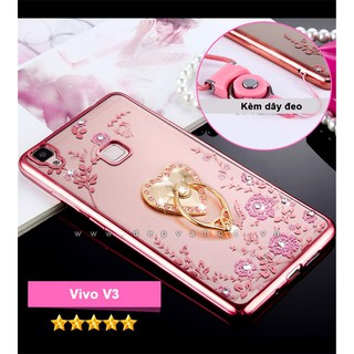 Ốp lưng Vivo V3 dẻo hình hoa