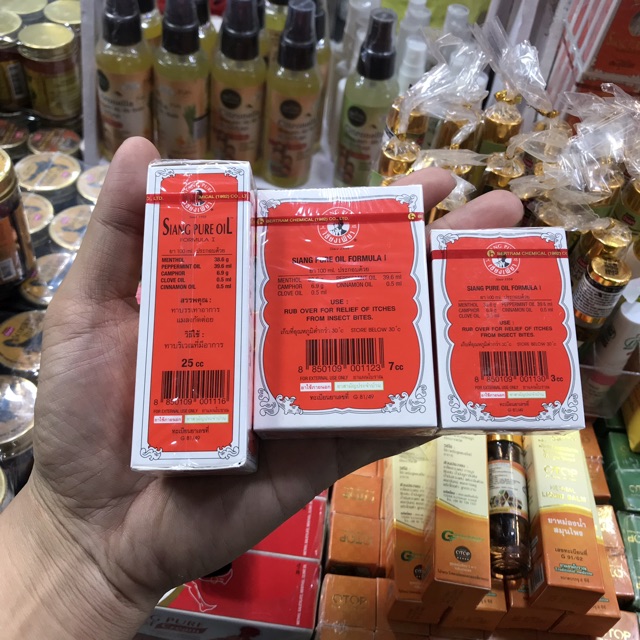 [ Mua ngay ] Dầu Gió Đỏ Siang Pure Oil Thái Lan Chuẩn Auth