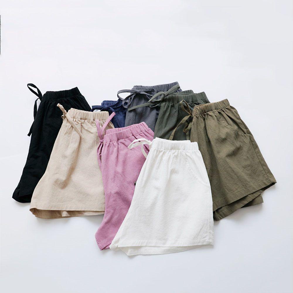 Quần Short Lưng Cao Màu Trơn Plus Size Cho Nữ 1