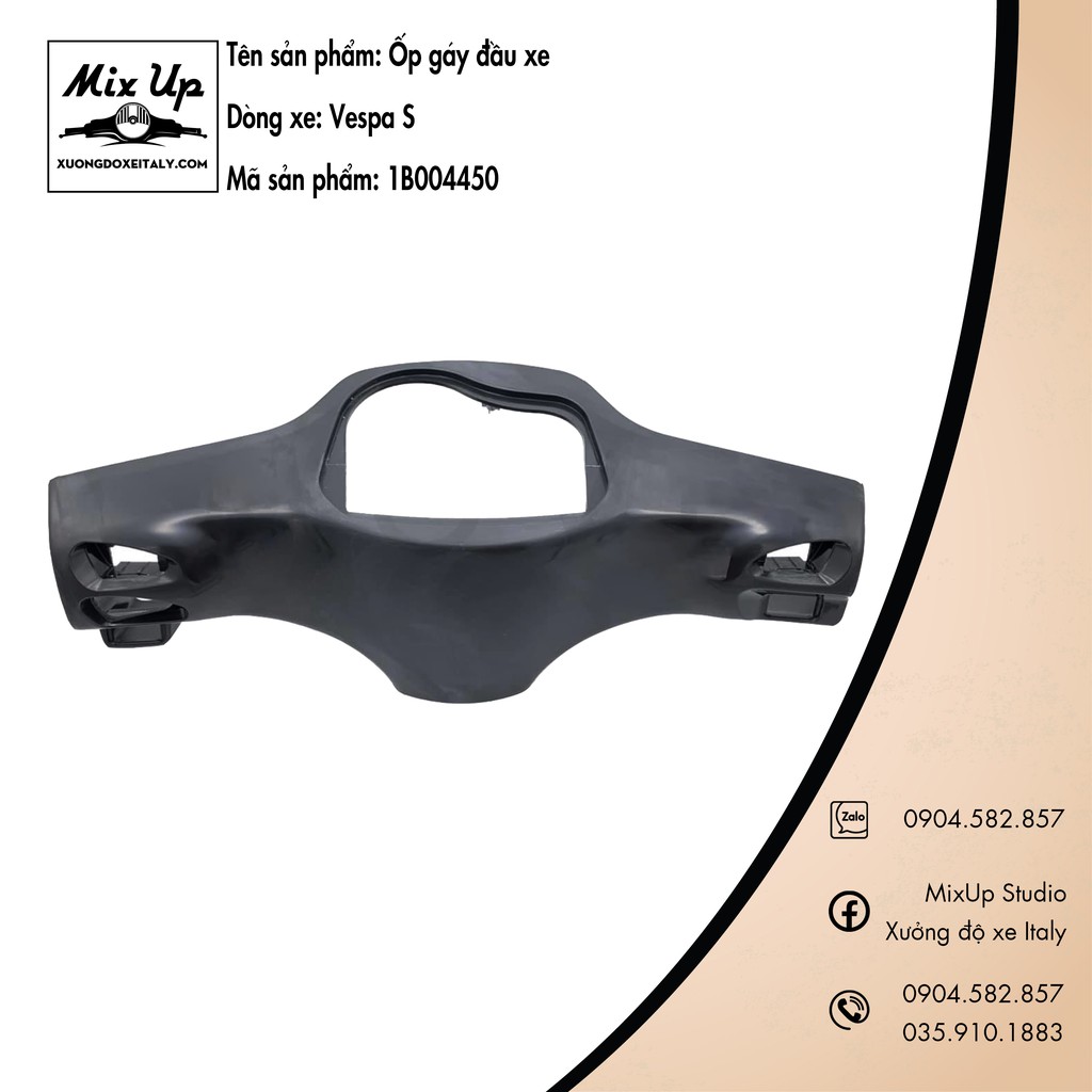 BỘ ỐP ĐẦU XE VESPA S NGUYÊN BẢN, KHÔNG MÀU