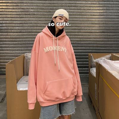 Áo Hoodie Dáng Rộng In Chữ Thời Trang Xuân Thu Cho Cặp Đôi