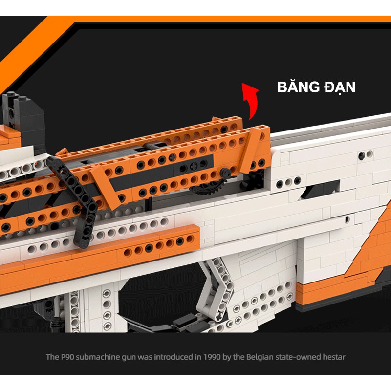 Đồ Chơi Lắp Ráp Kiểu Lego Mô Hình Súng PUBG P90 Asiimov 900+ Mảnh Ghép - Bản Thiết Kế Tiêu Chuẩn Của Kevin183