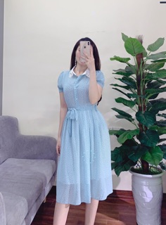 Váy xoè cổ đá sang chảnh