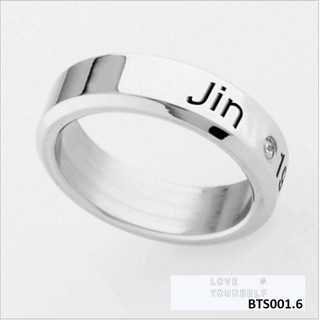 Nhẫn bts - nhẫn titan đính đá