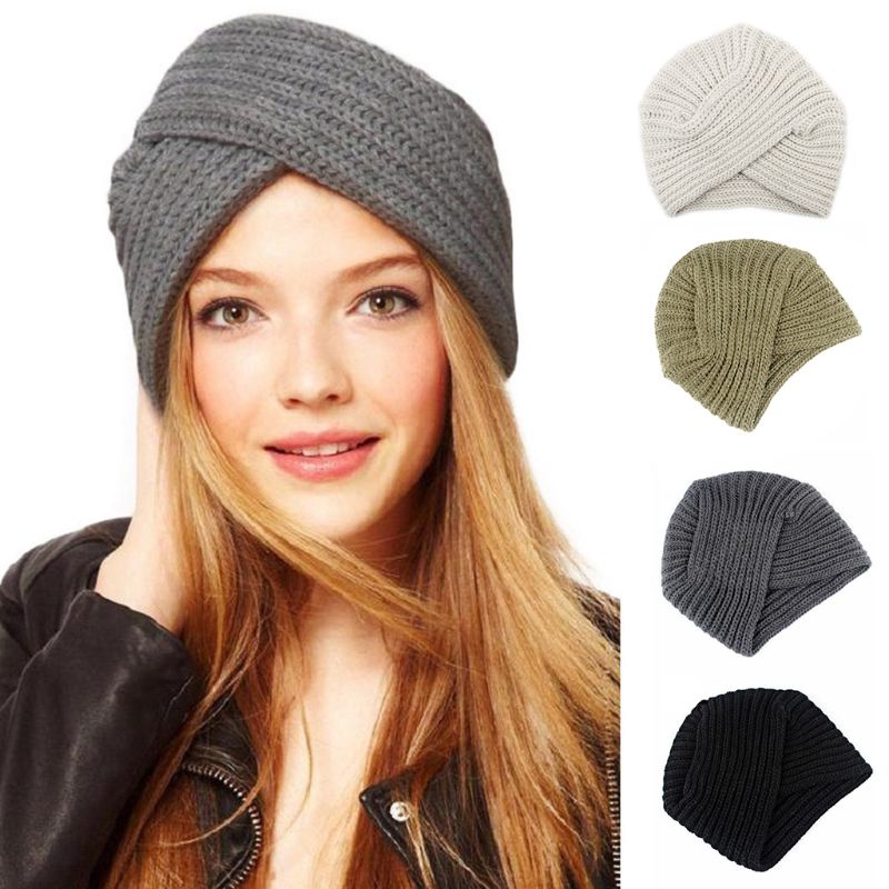 Inn Mũ Len Trùm Đầu Mùa Đông Phong Cách Dân Tộc Cho Nữ