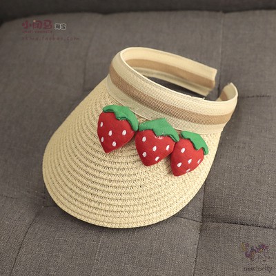 Mũ Lưỡi Trai Kiểu Hở Nửa Đầu Họa Tiết Trái Cây Hoạt Hình Phong Cách Hàn Quốc Thoải Mái Cho Bé