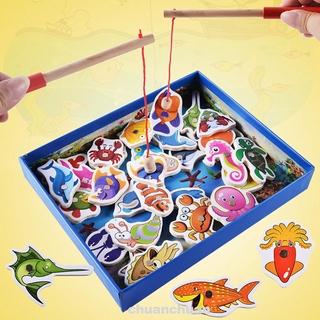 Toddler Magnetic For Kids Funny Gifts Wooden Non Toxic Rods Fishing Toy