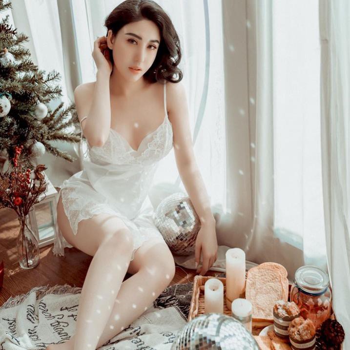 Váy ngủ sexy lụa phối ren cao cấp xẻ hông tinh tế form ngắn quyến rũ - 4 màu siêu hot | BigBuy360 - bigbuy360.vn