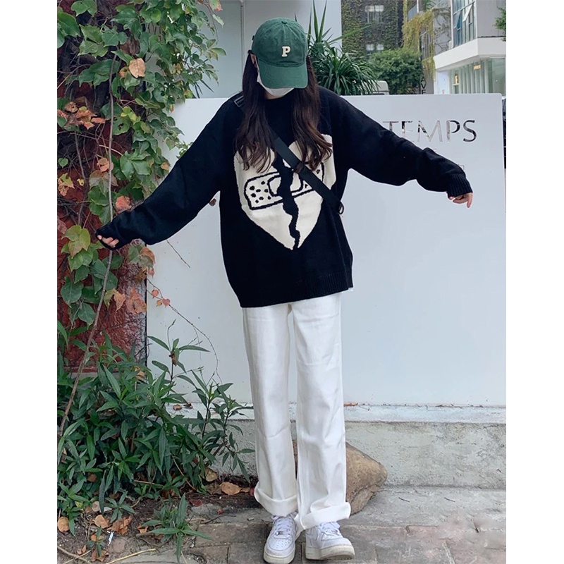 Quần jean nữ ống suông rộng 22cm màu trắng phong cách học sinh MSC6