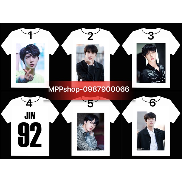 Áo JIN BTS in ảnh trực tiếp vào vải