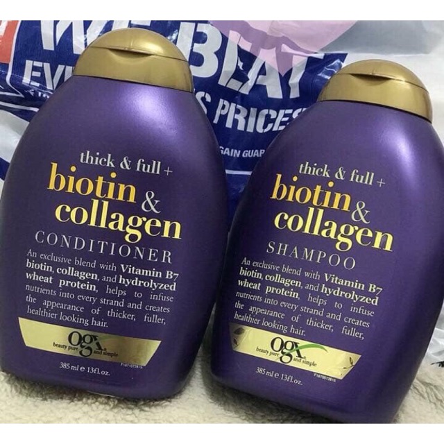 Combo dầu gội, dầu xả THICK & FULL BIOTIN COLLAGEN xách tay Úc, kích thích mọc tóc (Bill Chemist ảnh sau)