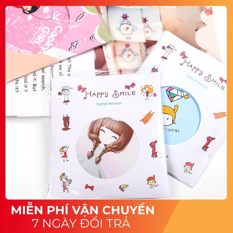 [FREESHIP] Gương mini cầm tay phong cách Hàn Quốc - shop giao mẫu ngẫu nhiên