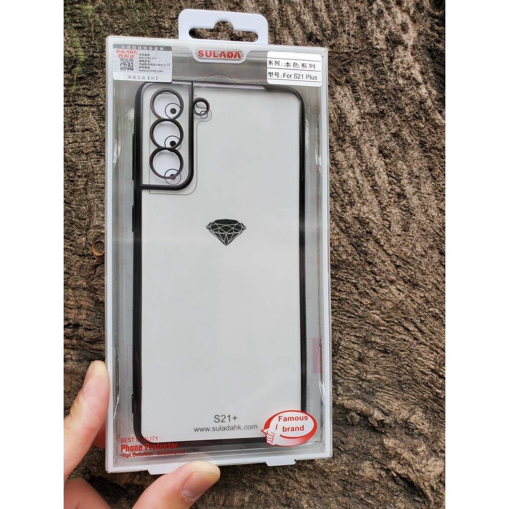 _Ốp lưng Sulada nhám viền màu Samsung S21, S21 Plus, S21 Ultra chống vân tay siêu đẹp sang trọng