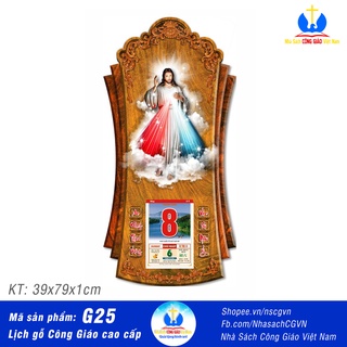 Đốc lịch gỗ công giáo -
quà tặng noel - giáng sinh - năm mới - tân gia - đám cưới - mẫu g25