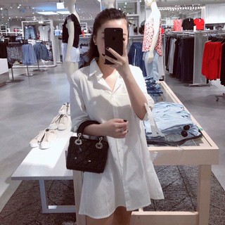 Đầm suông tay nơ