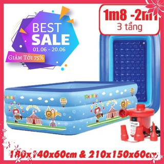 Bể Bơi Phao Cho Bé – 1m8 + 2m1 - 3 Tầng