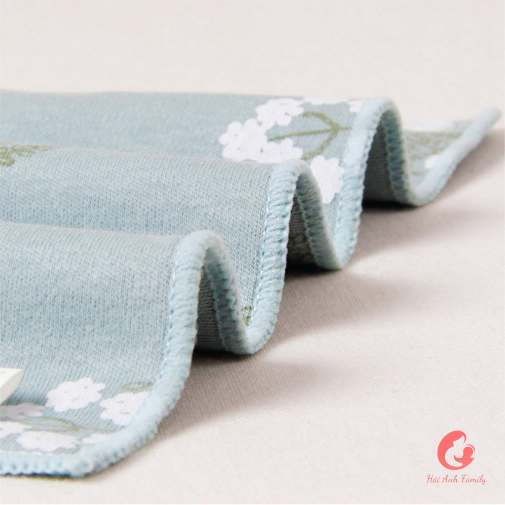 Khăn yếm tam giác cho bé chất liệu Cotton 2 lớp có cúc bấm cao cấp - Hải Anh Family