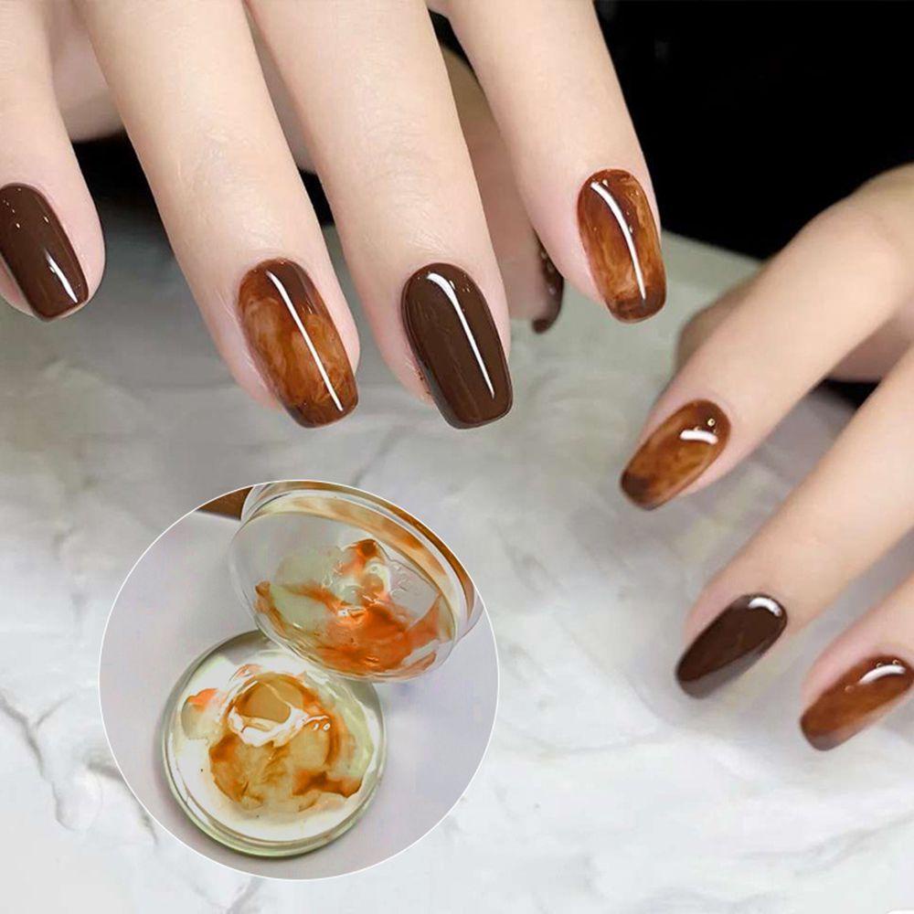 OCEANMAP Bộ Dụng Cụ In Vẽ Móng Nghệ Thuật Bằng Silicon Trong Suốt Kèm Nắp Đậy DIY