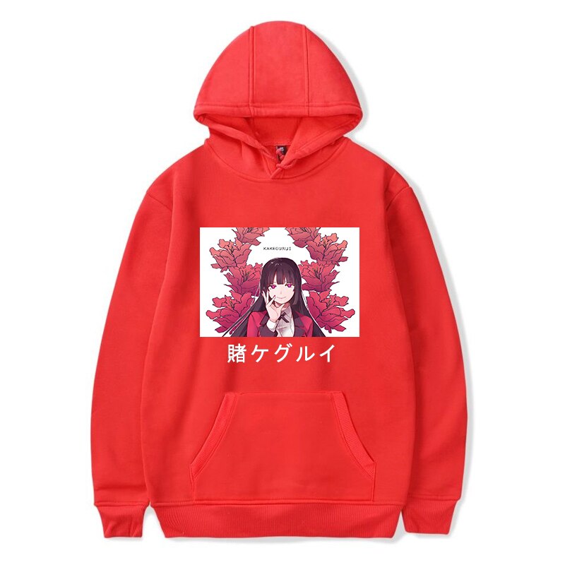 Winter Kakegurui Oversized Harajuku Cool Sweatshirt Men And Women Hoodies Warm Pullover Fashion Womens Korean Long Sleeve Style