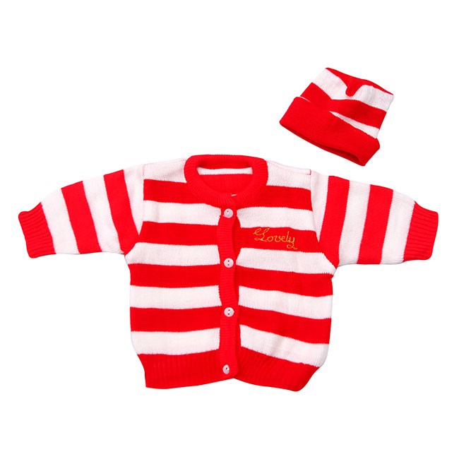 Bộ Áo Len Và Nón Giữ ấm Cho Bé