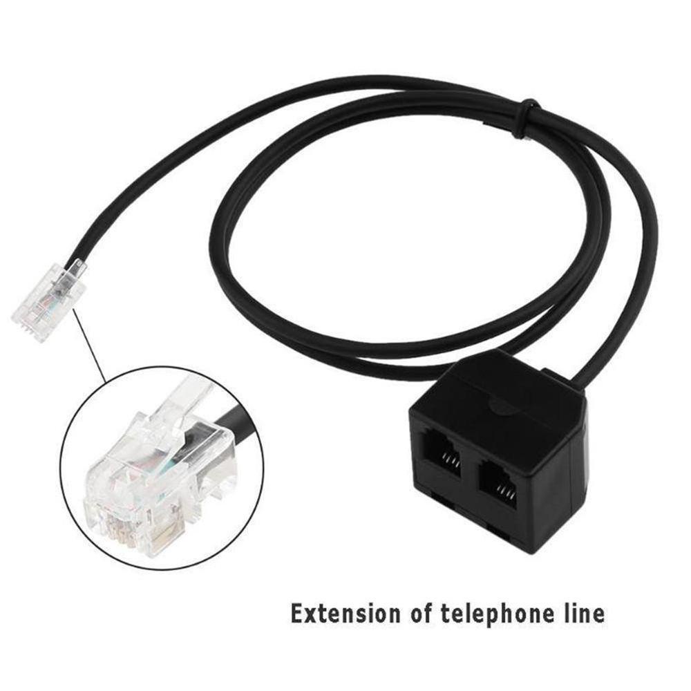 Dây Cáp Điện Thoại Chuẩn 4P4C 2 Đầu Cái Sang 1 Đầu Đực