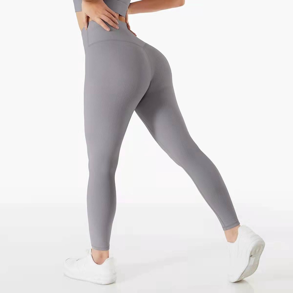 Quần legging thể thao Hoppe Fumeng cho nữ thiết kế lưng cao co giãn thoải mái