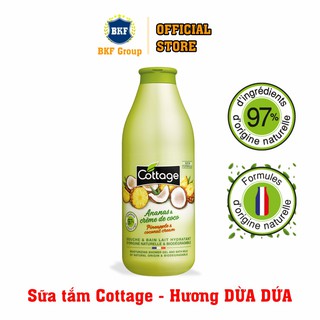 SỮA TẮM DƯỠNG TRẮNG DA COTTAGE 750ml Của Pháp - Có hóa đơn VAT - Hương Dừa Dứa