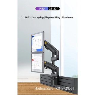 giá treo tường 2 màn hình máy tính nb m80 hàng nguyên bàn chưa kèm phụ kiện
