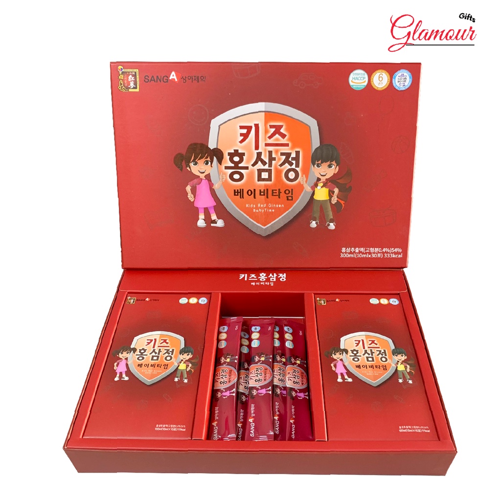 Nước Hồng Sâm Trẻ Em Baby SangA Hàn Quốc Cho Bé Từ 18 Tháng, Tăng Miễn Dịch Kích Thích Ăn Uống (Hộp 30 gói)