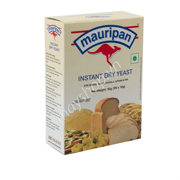 Men Mauri 10g, Hộp 5 Gói - Men Làm Bánh