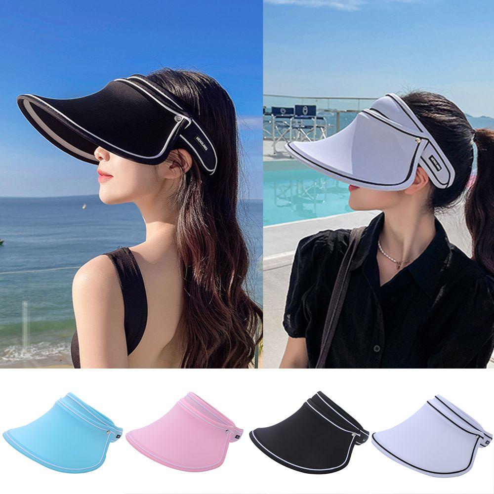 EUCA Mũ Lưỡi Trai Hở Chóp Chống Tia UV In Họa Tiết Bươm Bướm Thời Trang Cho Nữ