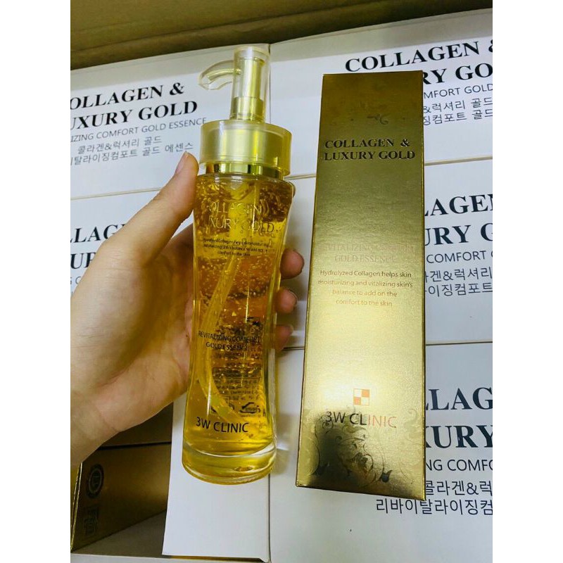 Tinh chất Collagen and Luxury Gold 3W Clinic cho làn da căng mịn, trắng hồng.