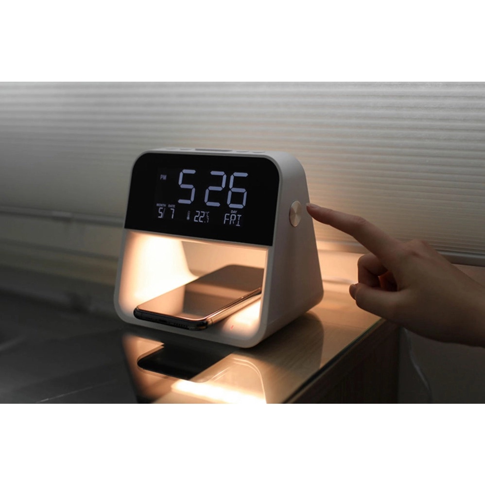 Đồng hồ thông minh kiêm sạc không dây và đèn Mooas, hàng nội địa Hàn Quốc