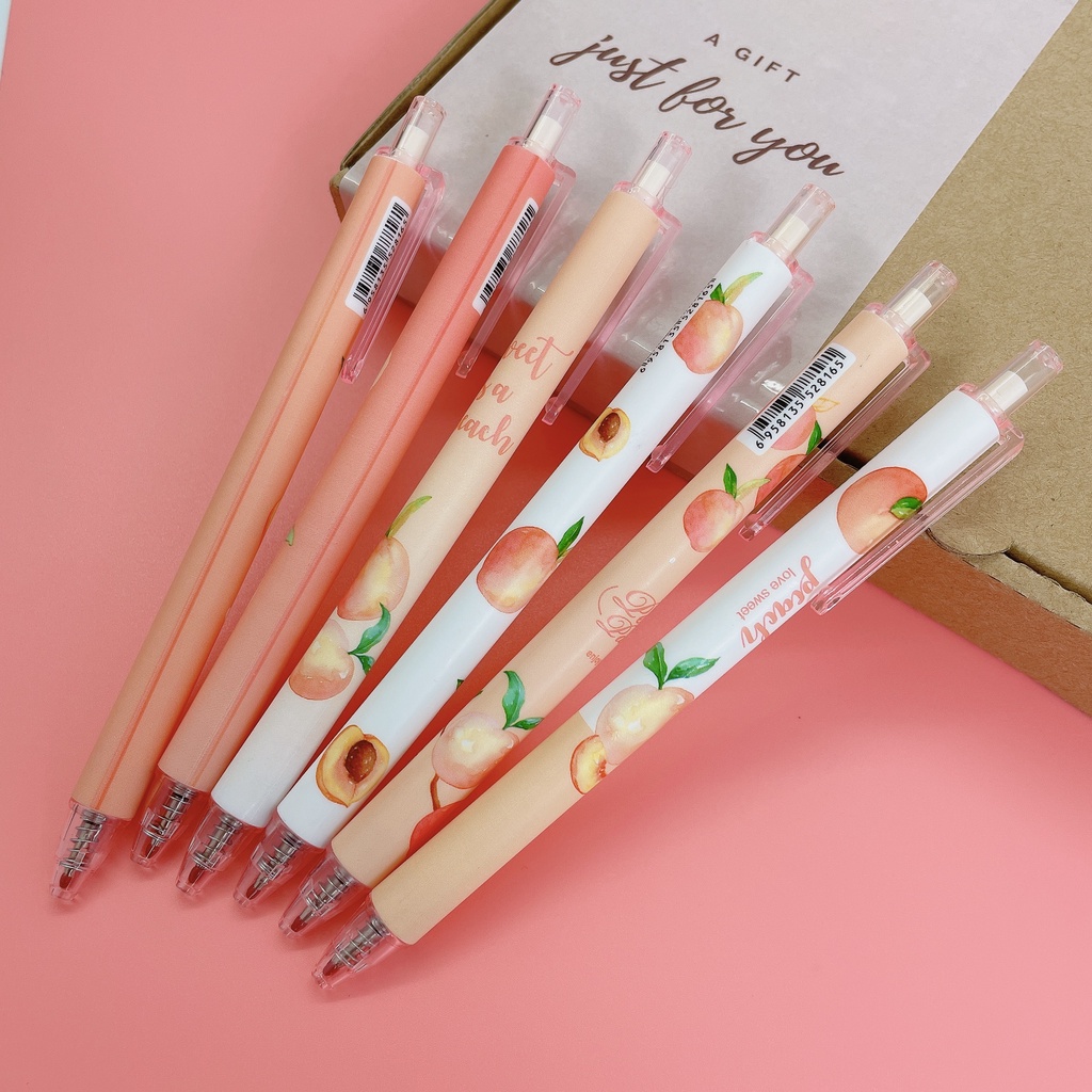 Bút bi dễ thương hình quả đào_Mẫu ngẫu nhiên_Guden Stationery