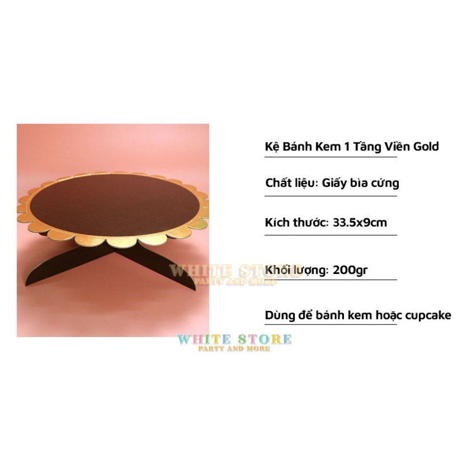 11 Mẫu Kệ Bánh Kem Cupcake 3 TẦNG - Họa tiết ép kim vàng đồng tiện lợi tái sử dụng nhiều lần - WhiteStore.vn