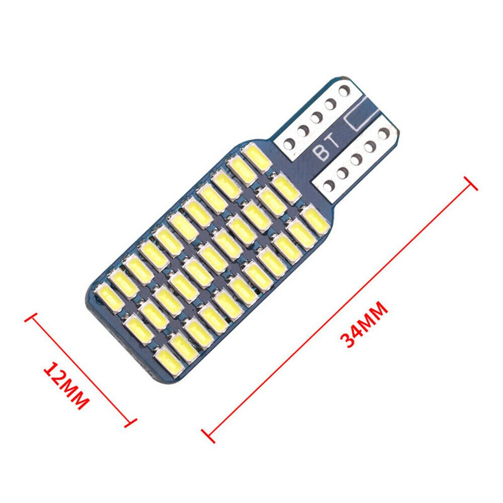1 Bóng Đèn LED T10 192 194 168 W5W 33 SMD 3014 12V Ánh Sáng Trắng Cho Xe Hơi
