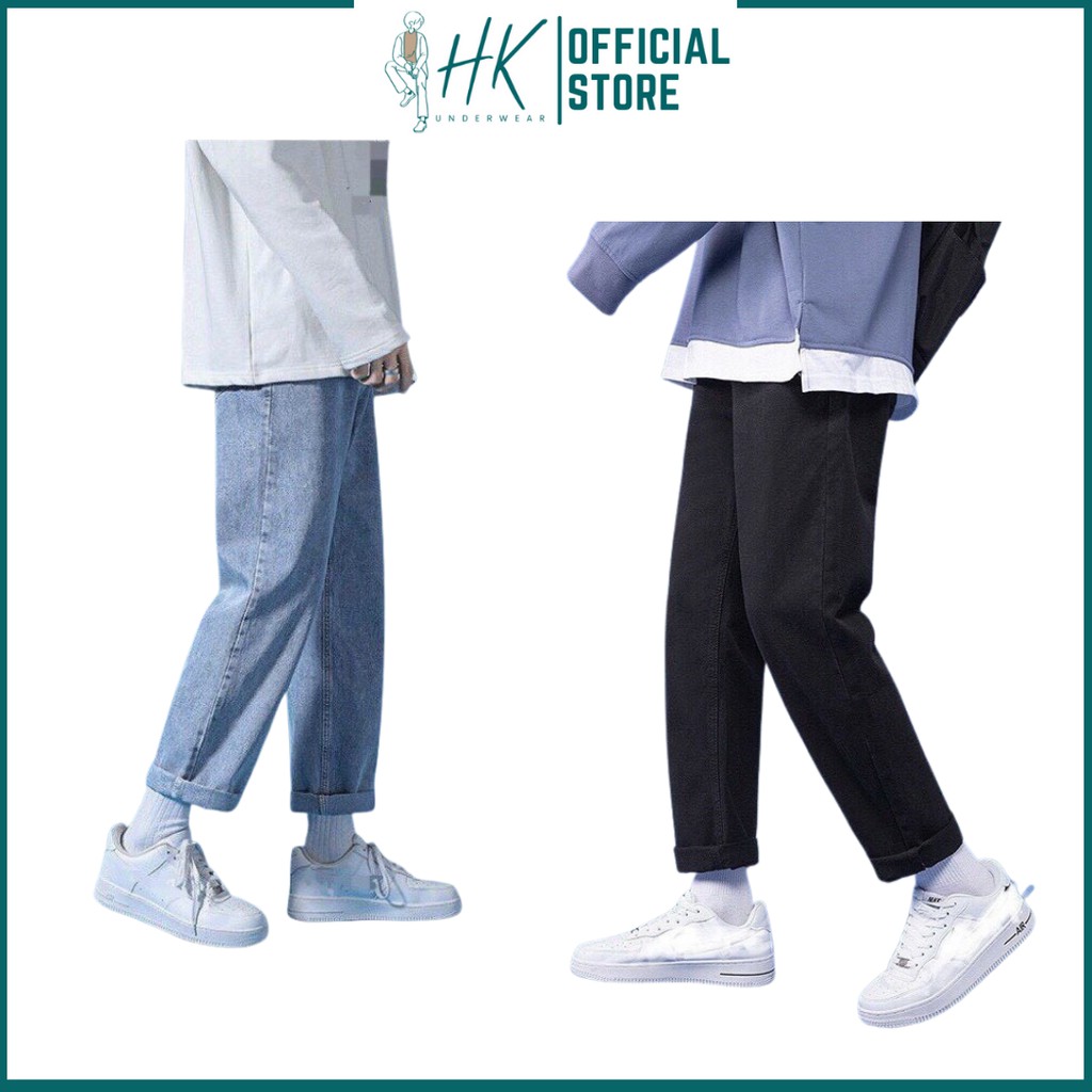 Quần Jean Baggy Nam Ống Rộng Chất Bò, Quần Baggy Nam Ống Suông là HK JB01