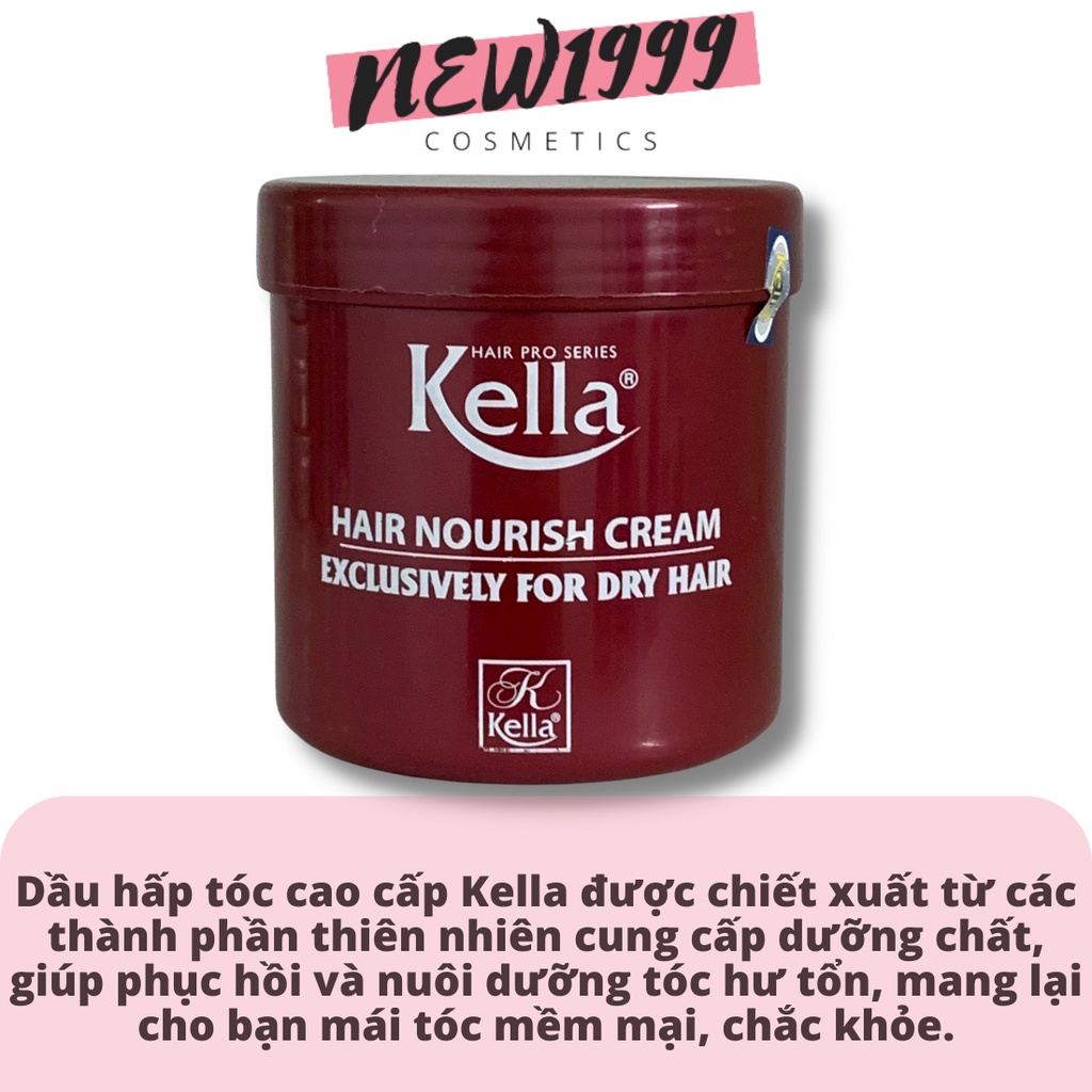 Dầu hấp tóc Kella kem ủ tóc siêu mềm mượt 500ml, dưỡng siêu cấp