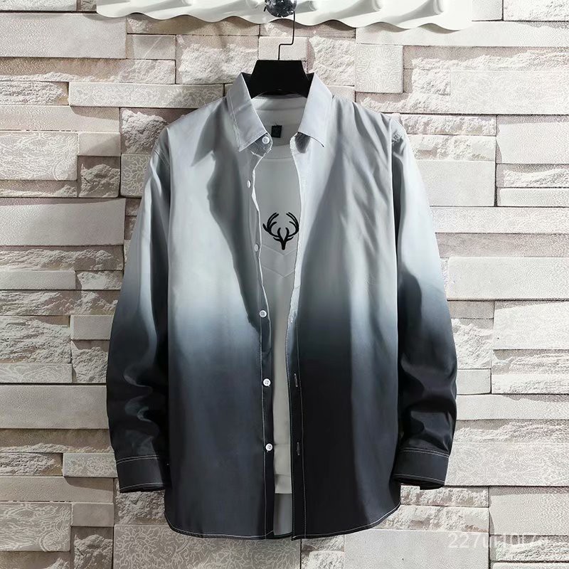Tất Cả Hàng Tồn Kho Áo sơ mi tay dài 2 màu gradient dành cho phái mạnh M-3XL