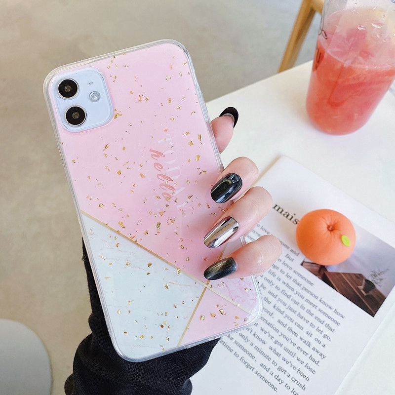 Ready Splicing Marble IPhone 11 Pro Max X XR XS Max 6 6s 7 8 Plus Soft TPU Shell Cover Case With Finger Ring | BigBuy360 - bigbuy360.vn