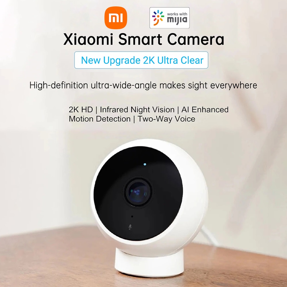 Camera an ninh Xiaomi 2K hồng ngoại nhìn đêm góc rộng 125° chống nước IP67 dùng trong và ngoài nhà có đàm thoại 2 chiều