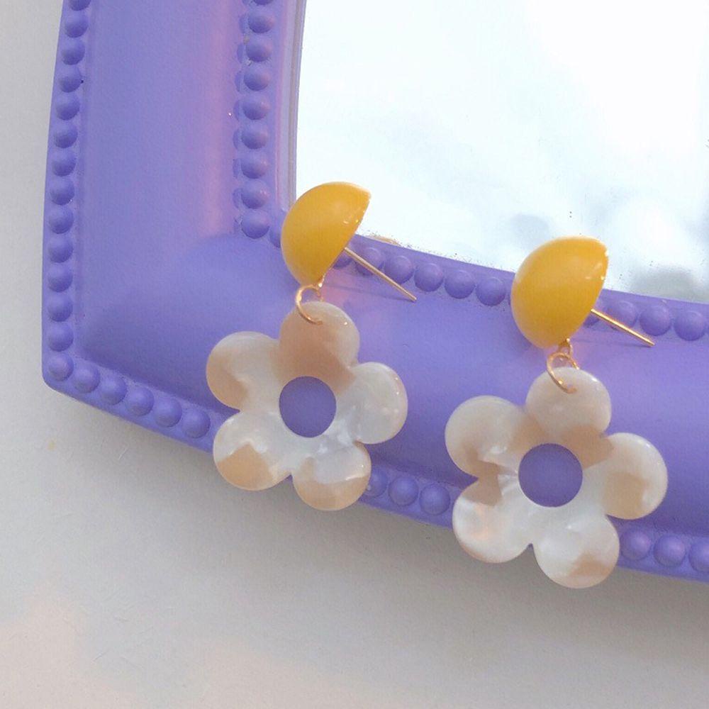 BACK2LIFE Khuyên Tai Kẹp Vành Hình Bông Hoa Mini Dễ Thương Cho Nữ