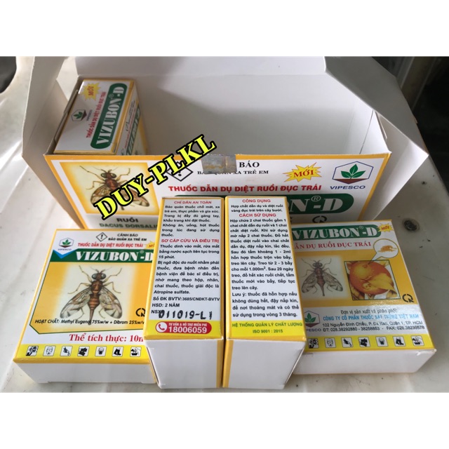 Combo 5 hộp thuốc dẫn dụ ruồi vàng Vizubon-D loại 10ml.