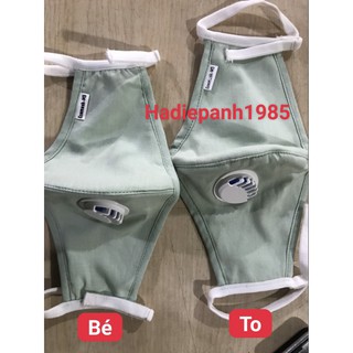 khẩu trang vải có van thở cho trẻ