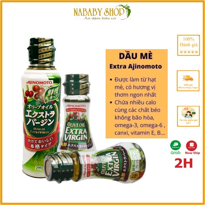 [Date 2023] dầu Oliu Ajinomoto Olive oil -70g thơm ngon bổ dưỡng cho bé ăn dặm