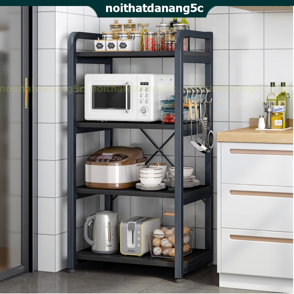 Kệ để lò vi sóng, để đồ nhà bếp nhiều tầng ( 3-4-5 tầng ) tiện lợi, khung sắt sơn tĩnh điện, lắp ráp thông minh.