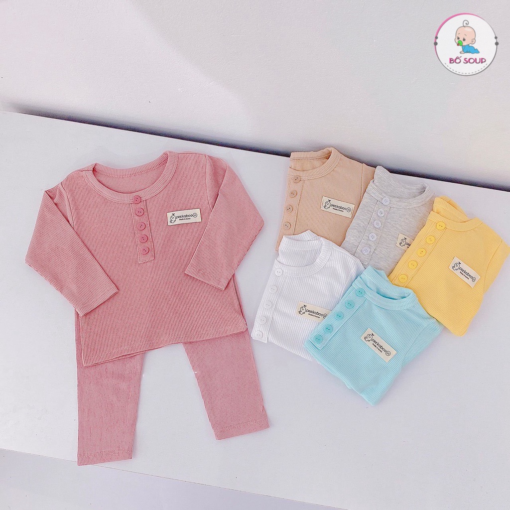 Bộ dài tay chất gân tăm lạnh peekapoo