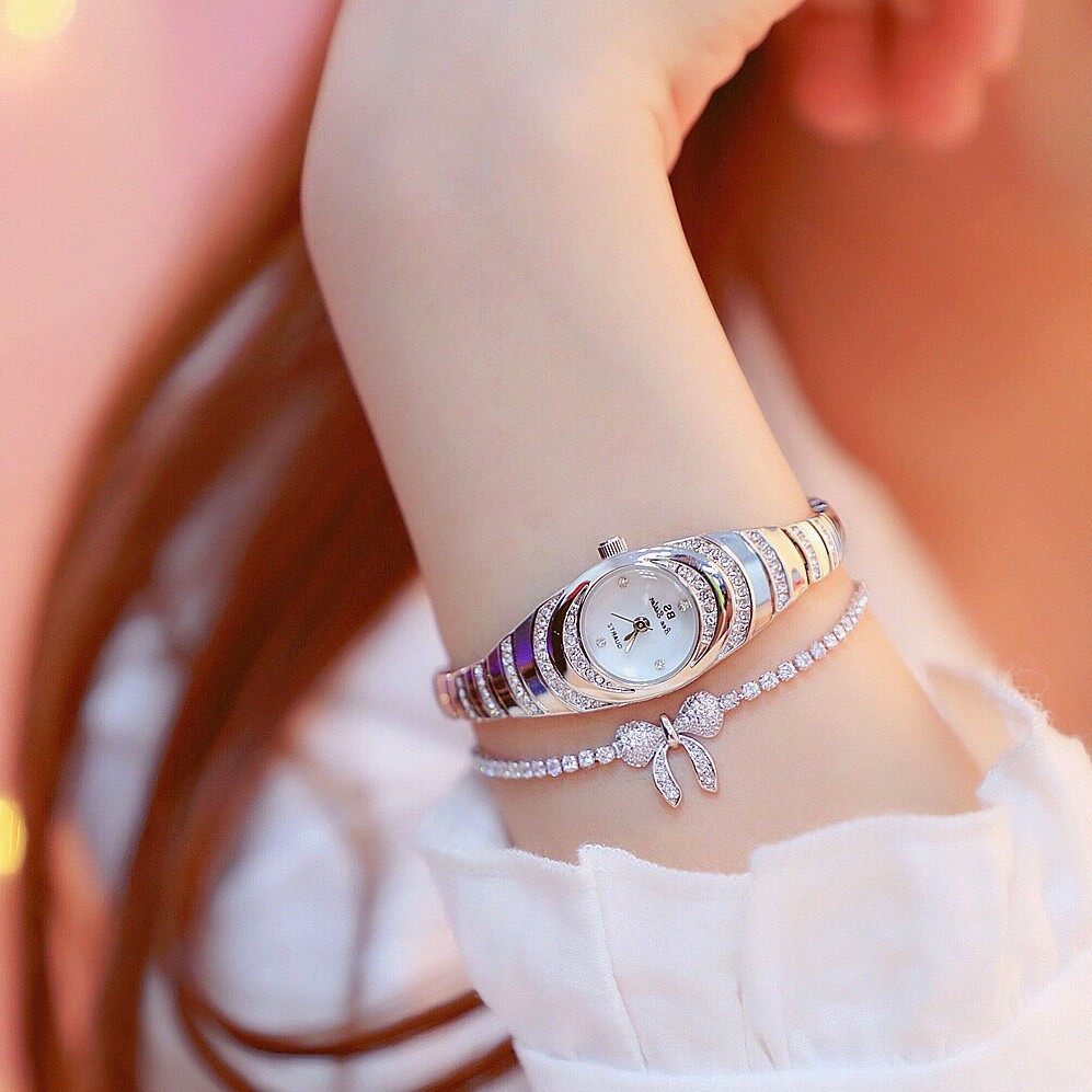 Đồng hồ lắc tay nữ Bee Sister Mini6 Thời trang Hàn Quốc dây thép không gỉ