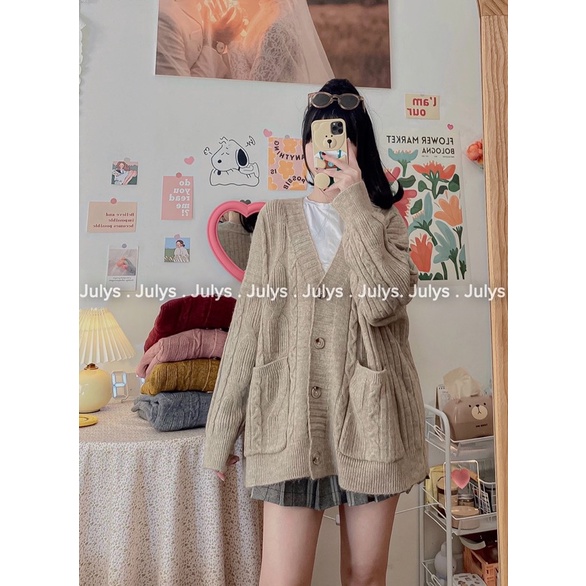 Áo cardigan len thừng 2 túi (ảnh thật shop chụp kèm video) | BigBuy360 - bigbuy360.vn